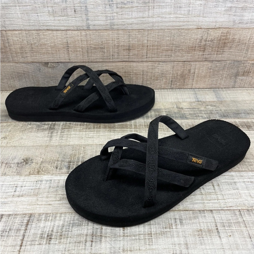 Teva Black Casual Slide Sandals
